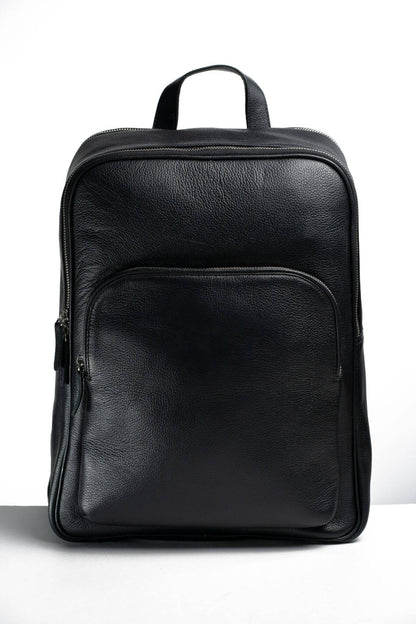 S1 Simple Leather Backpack-Blue