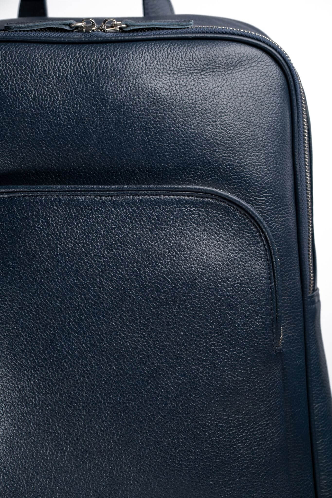 S1 Simple Leather Backpack-Blue