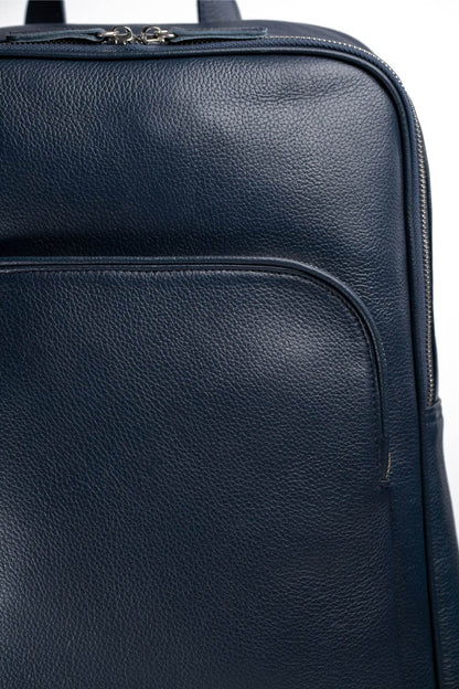 S1 Simple Leather Backpack-Blue