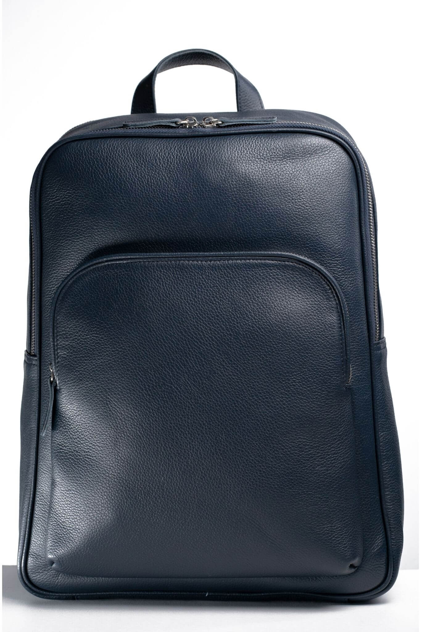 S1 Simple Leather Backpack-Blue