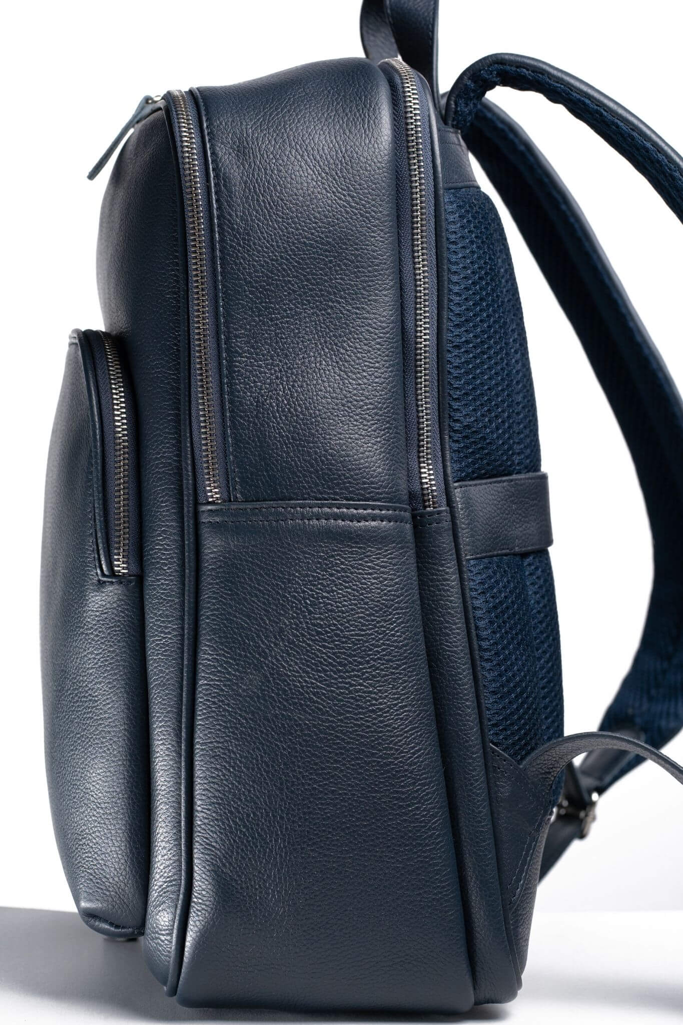 S1 Simple Leather Backpack-Blue