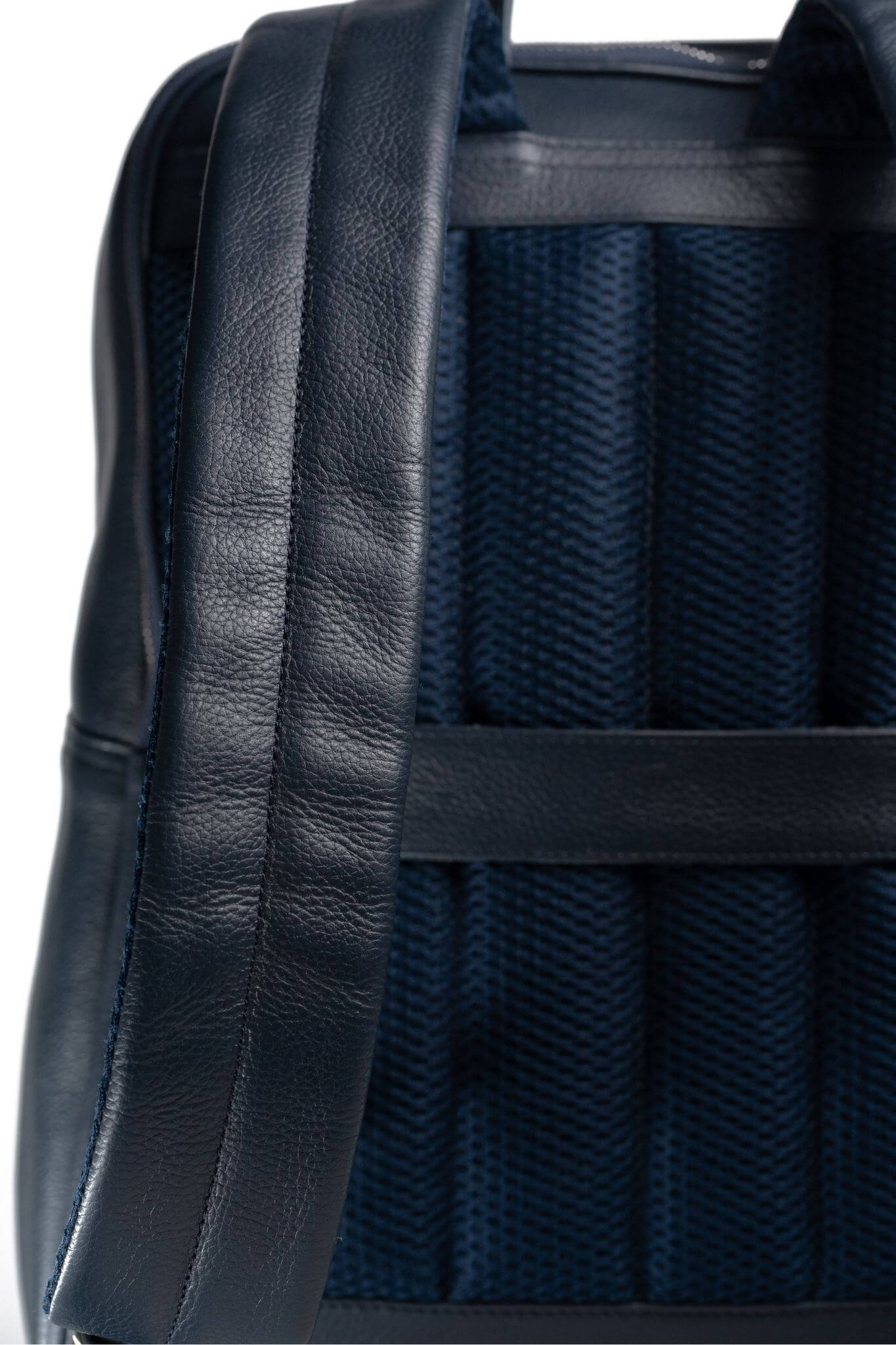 S1 Simple Leather Backpack-Blue