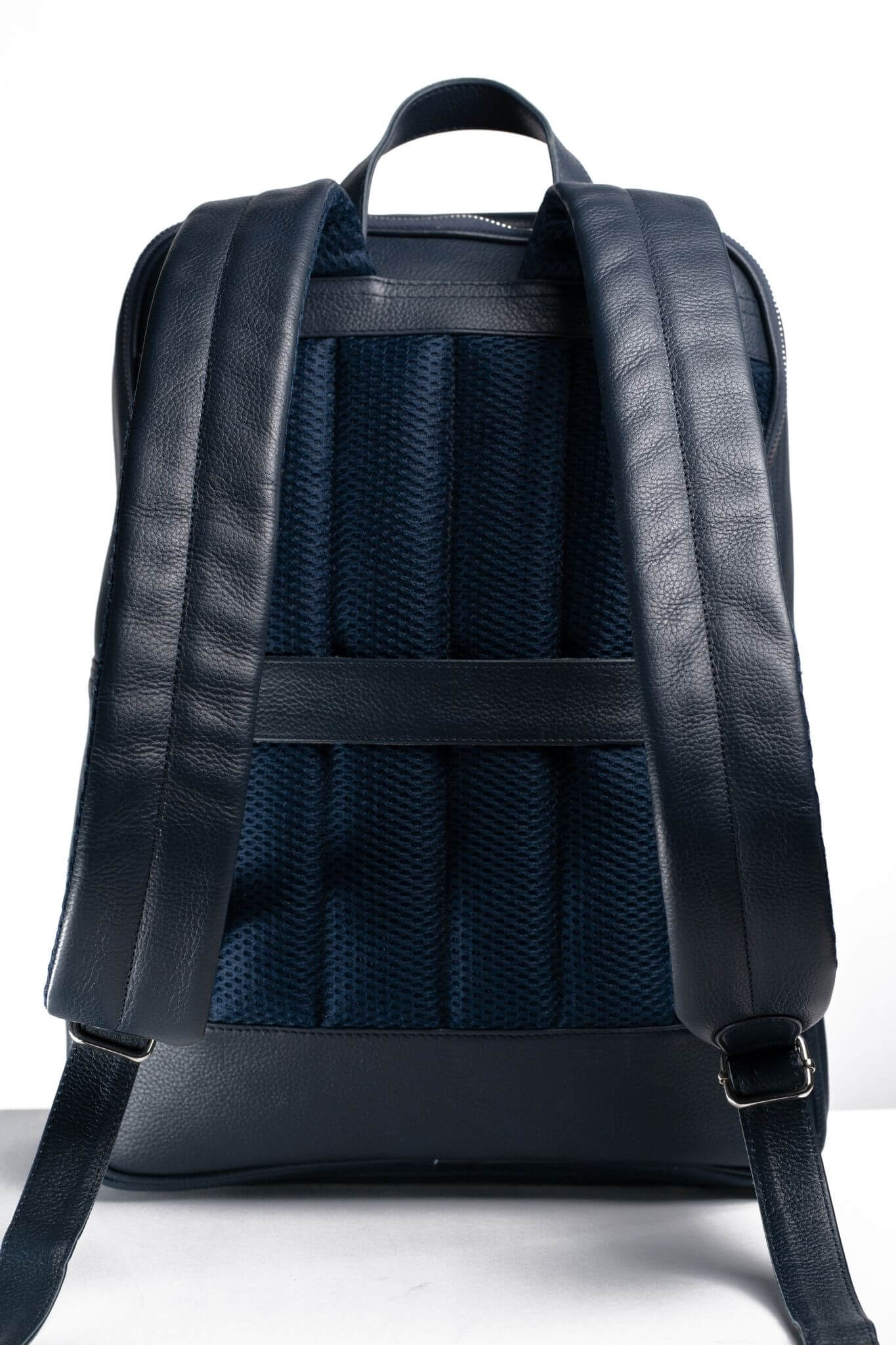 S1 Simple Leather Backpack-Blue
