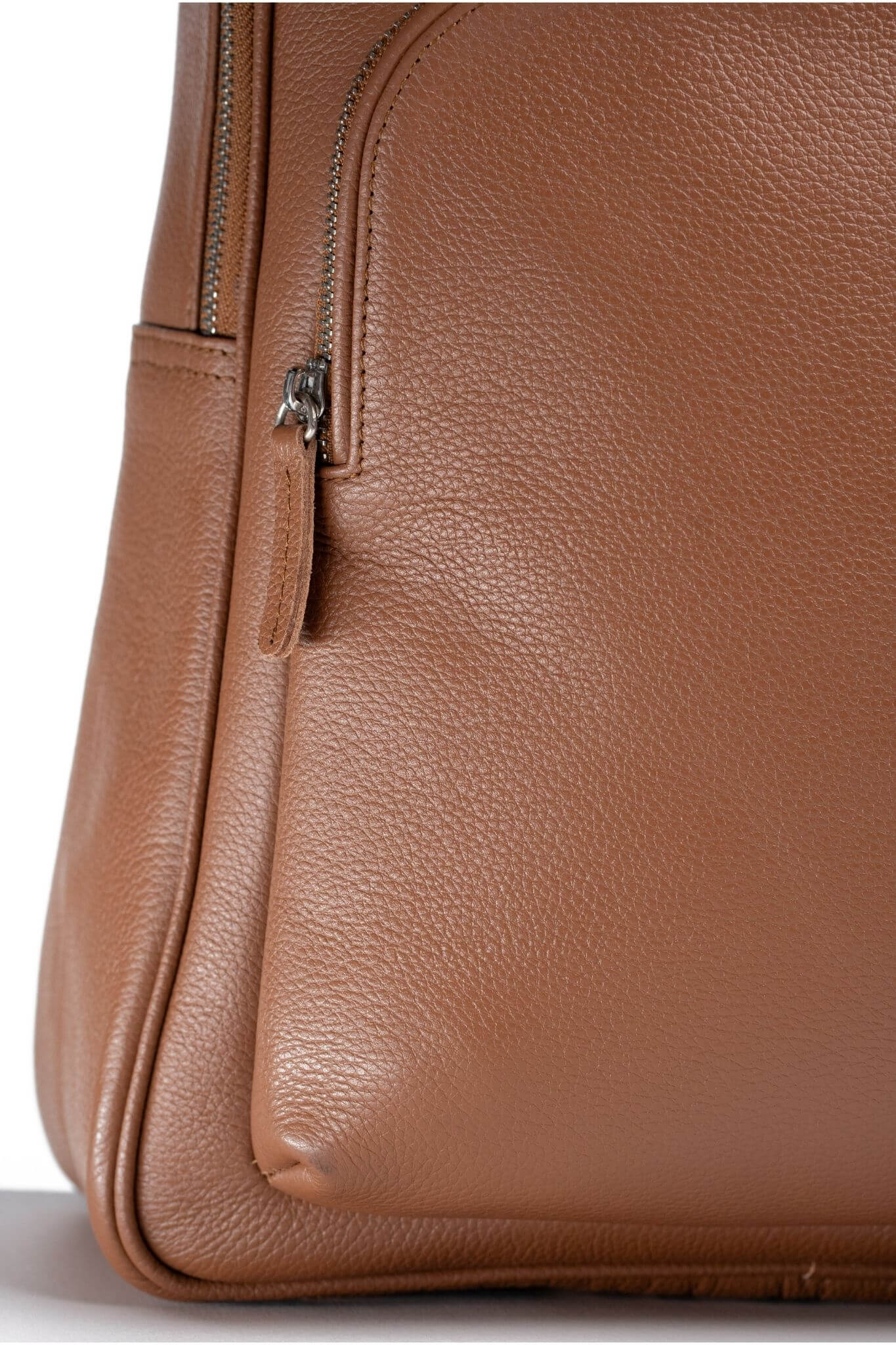 S1 Simple Leather Backpack-Brown