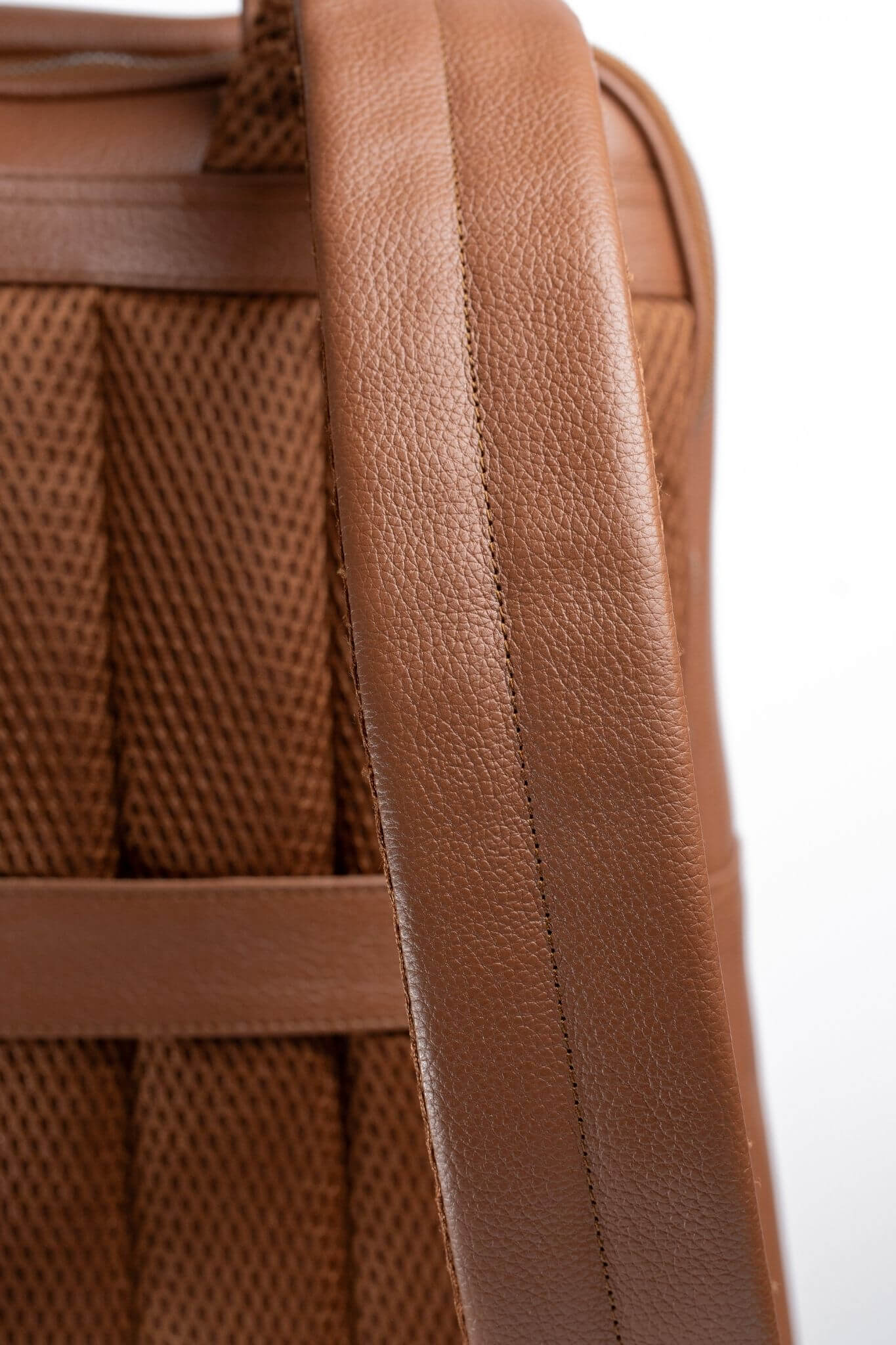 S1 Simple Leather Backpack-Brown