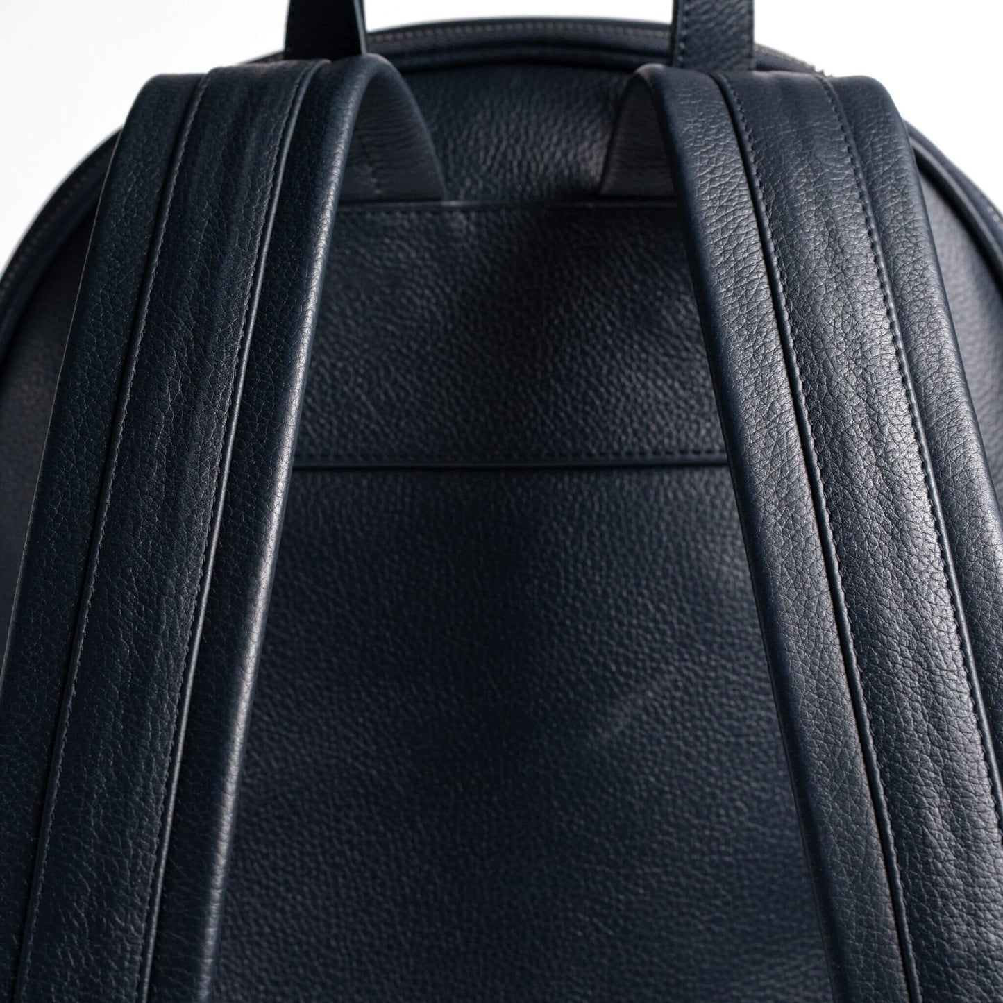 S2 Simple Leather Backpack-Blue