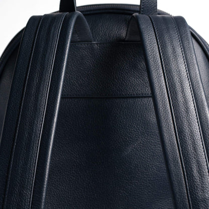 S2 Simple Leather Backpack-Blue