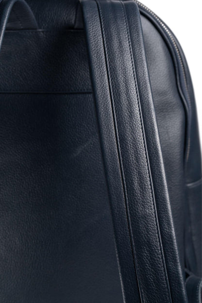 S2 Simple Leather Backpack-Blue