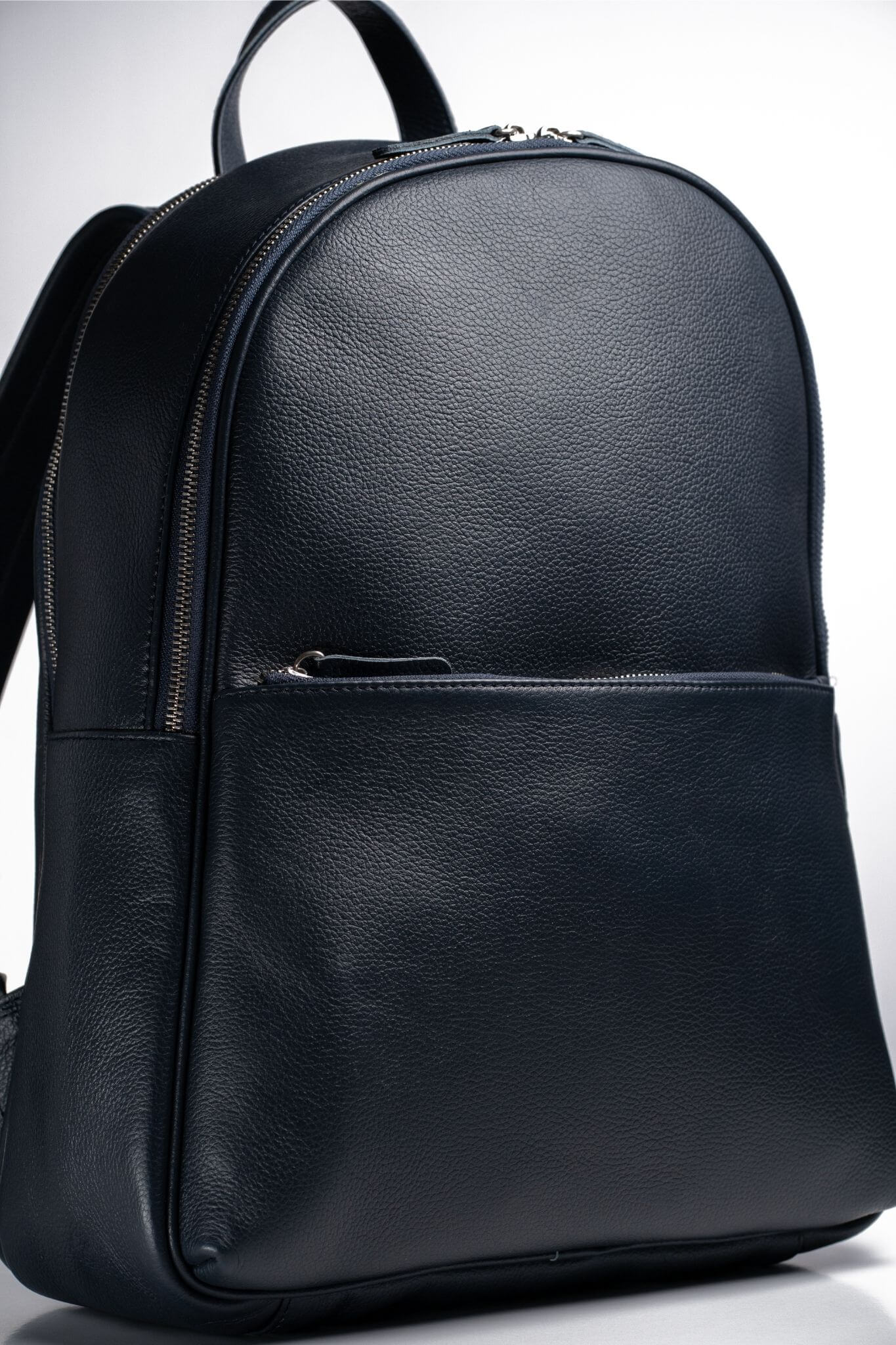 S2 Simple Leather Backpack-Blue