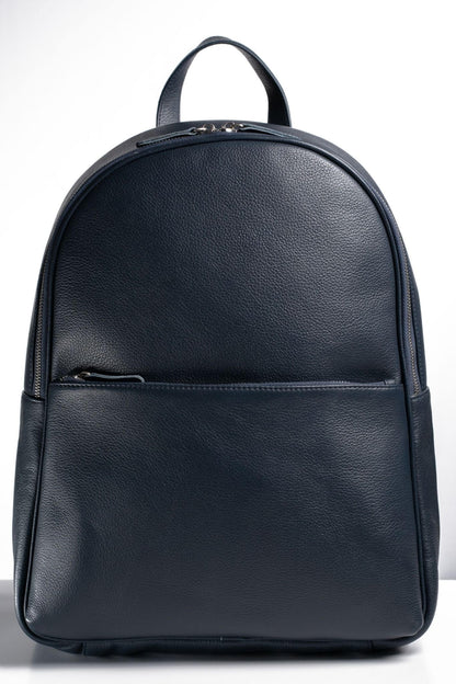 S2 Simple Leather Backpack-Blue