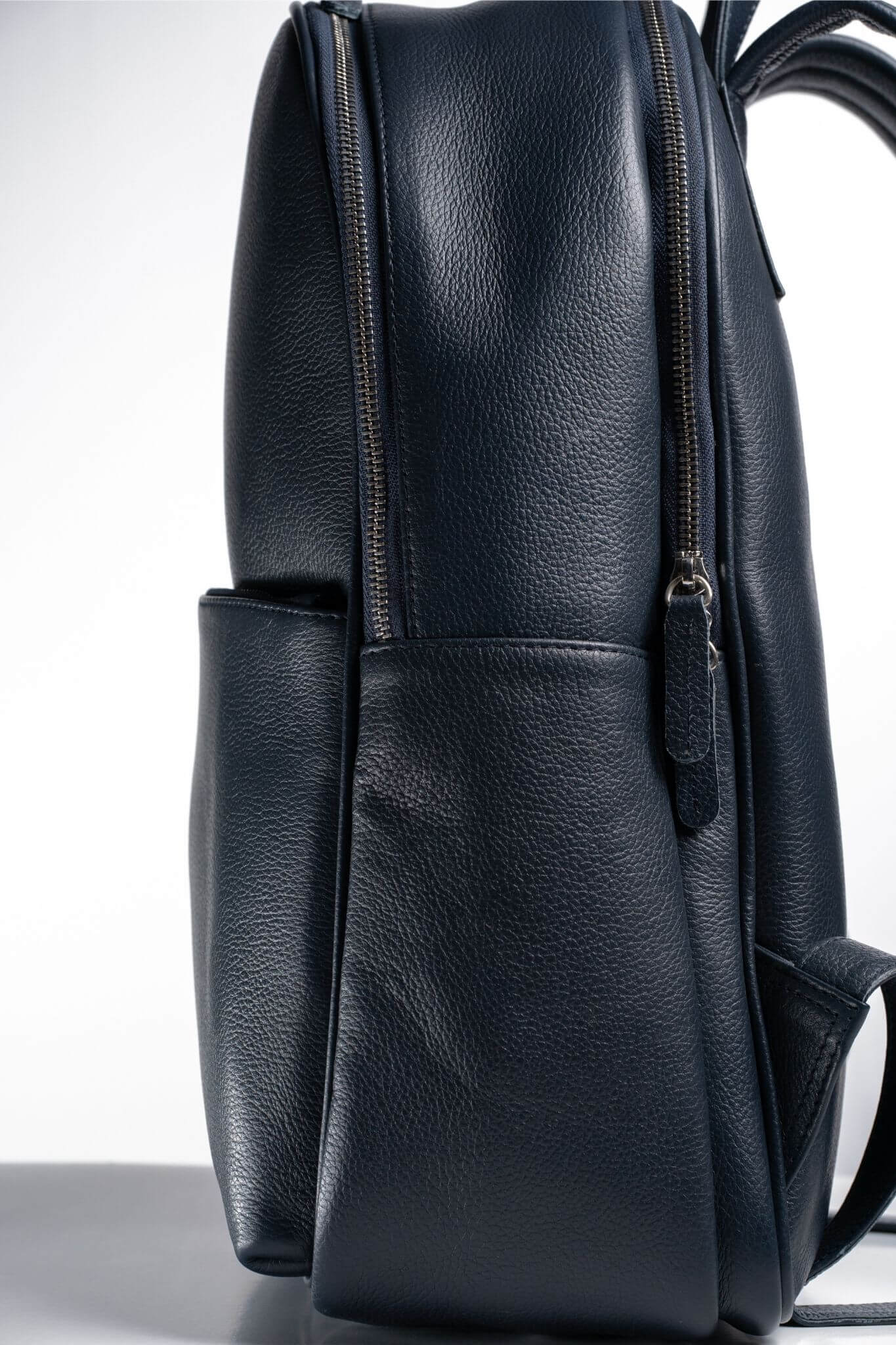 S2 Simple Leather Backpack-Blue