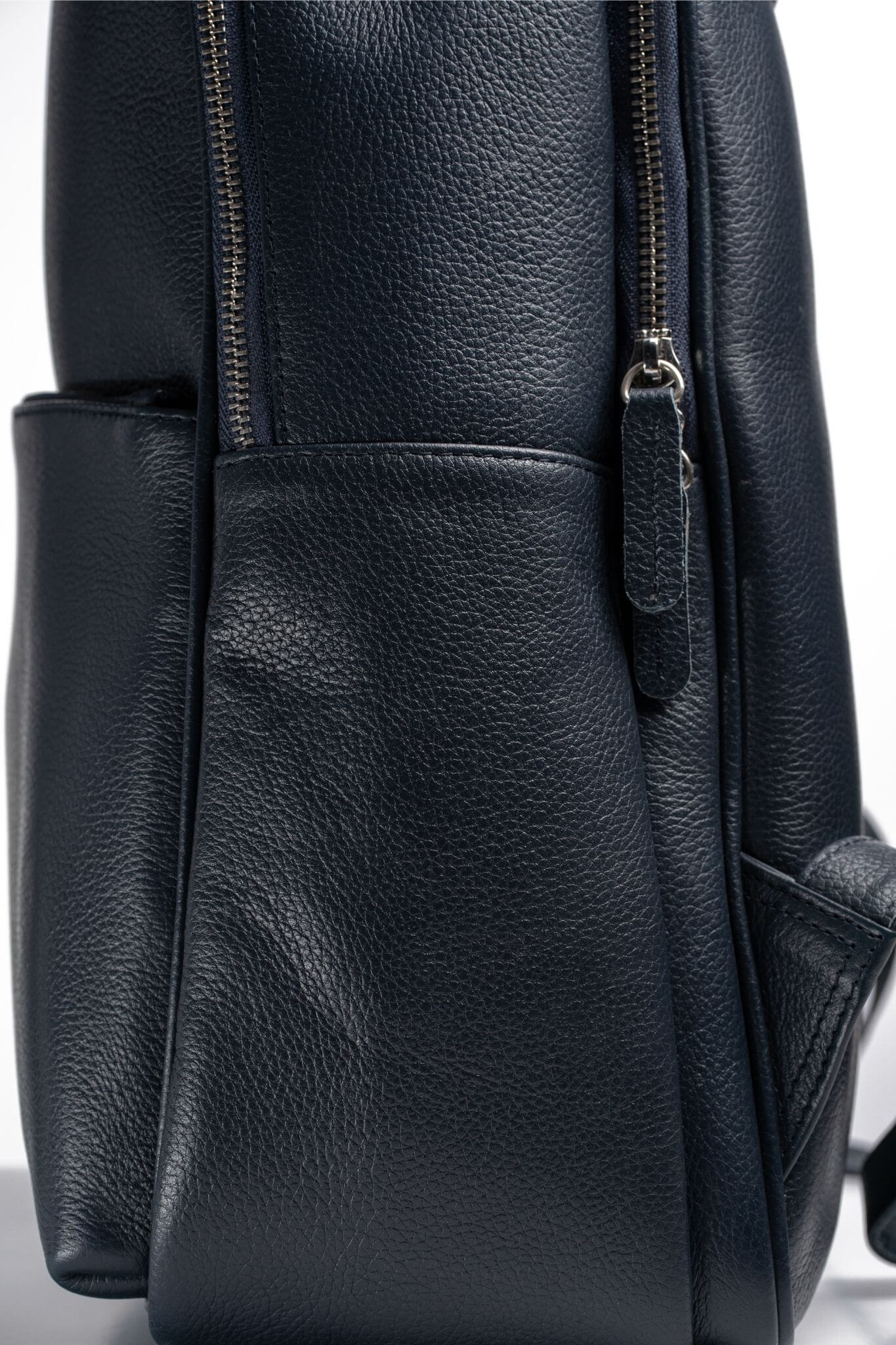 S2 Simple Leather Backpack-Blue