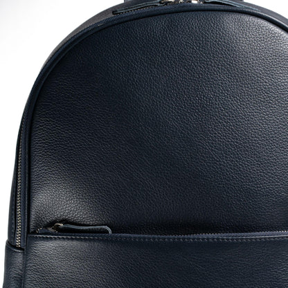 S2 Simple Leather Backpack-Blue