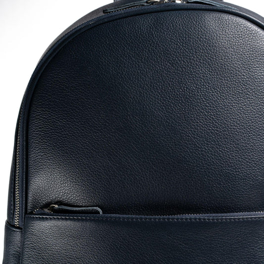 S2 Simple Leather Backpack-Blue