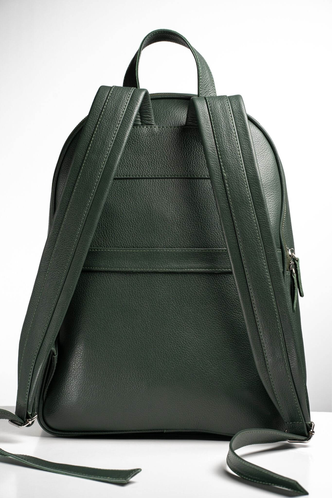 S2 Simple Leather Backpack-Green
