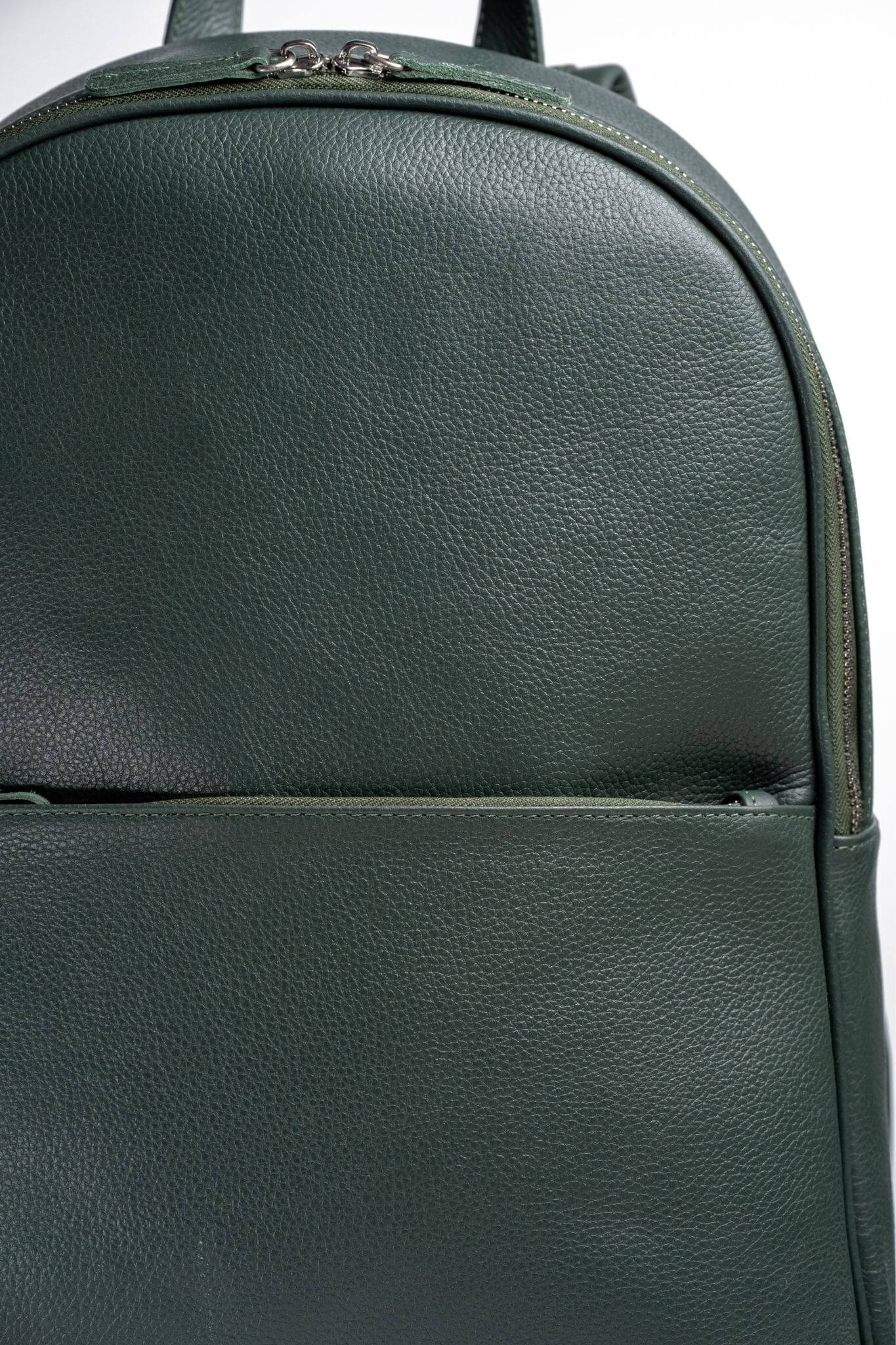 S2 Simple Leather Backpack-Green