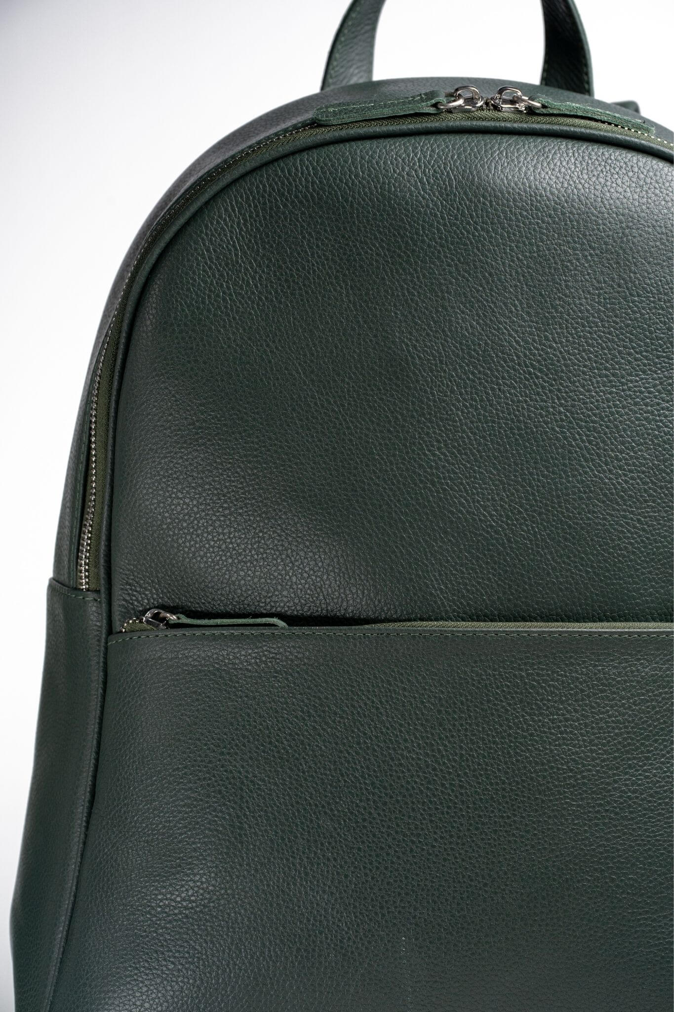 S2 Simple Leather Backpack-Green