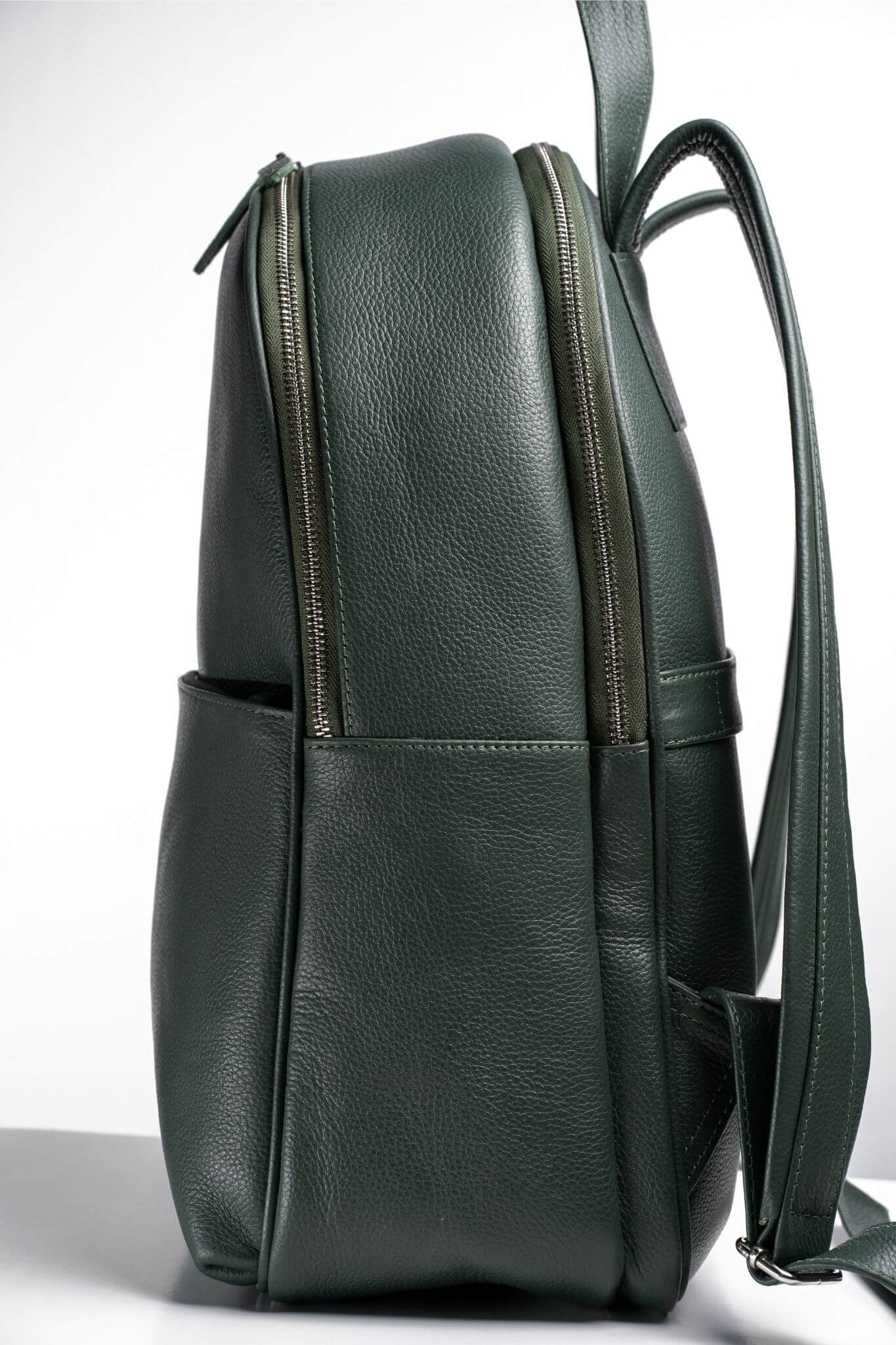 S2 Simple Leather Backpack-Green