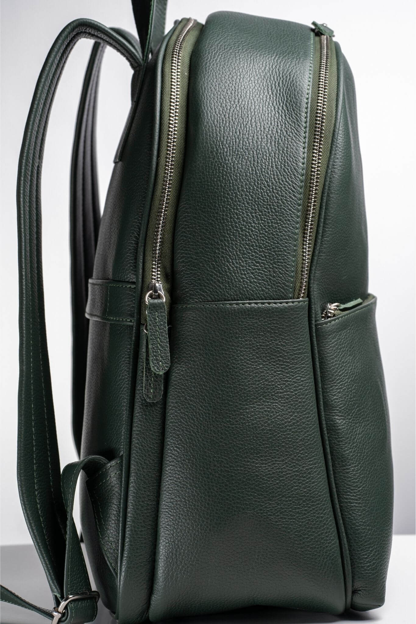 S2 Simple Leather Backpack-Green